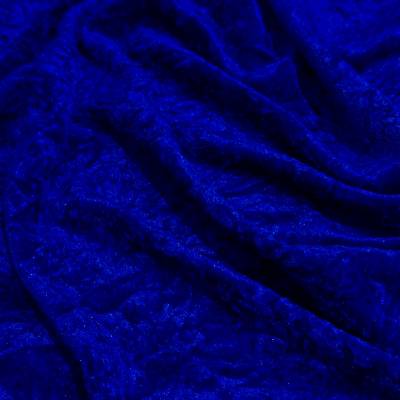 Signature Royal Blue Crush Velvet Fabric 2 Meter | Premium Velvet Material for Craft & Baby Garment Use | Width 44 Inches Manufacturers in Guntur